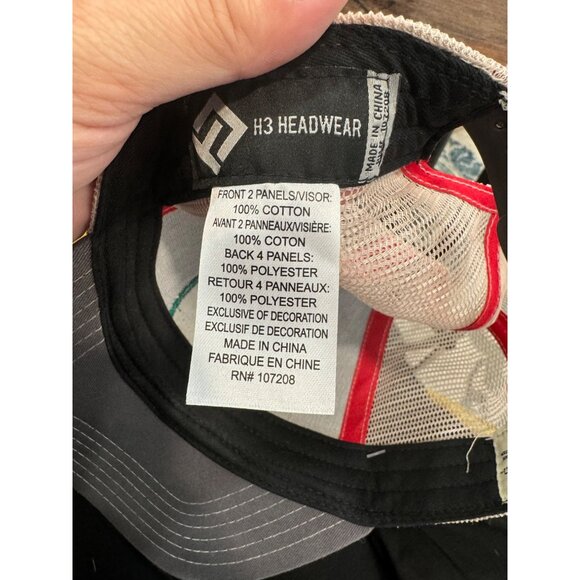 Yellowstone National Park Hat Snapback Baseball Cap Gray Black Bison Trucker - Picture 3 of 5